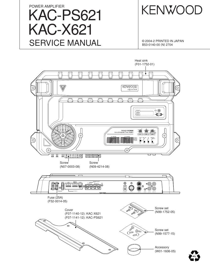 Kenwood KACX 621 Service Manual