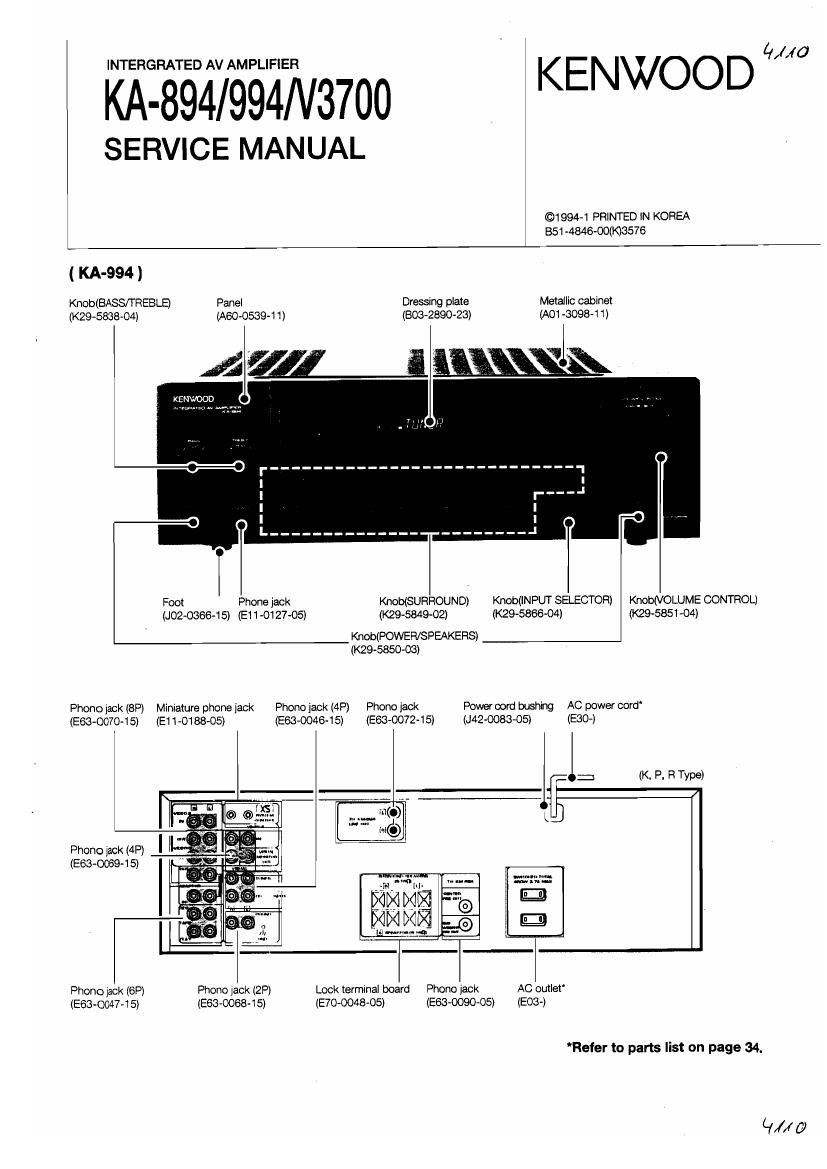 Kenwood KAV 3700 Service Manual