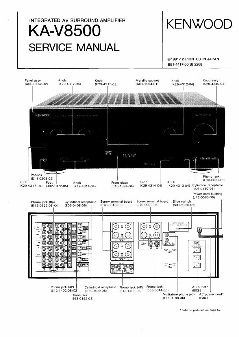 Kenwood KAV 8500 Service Manual