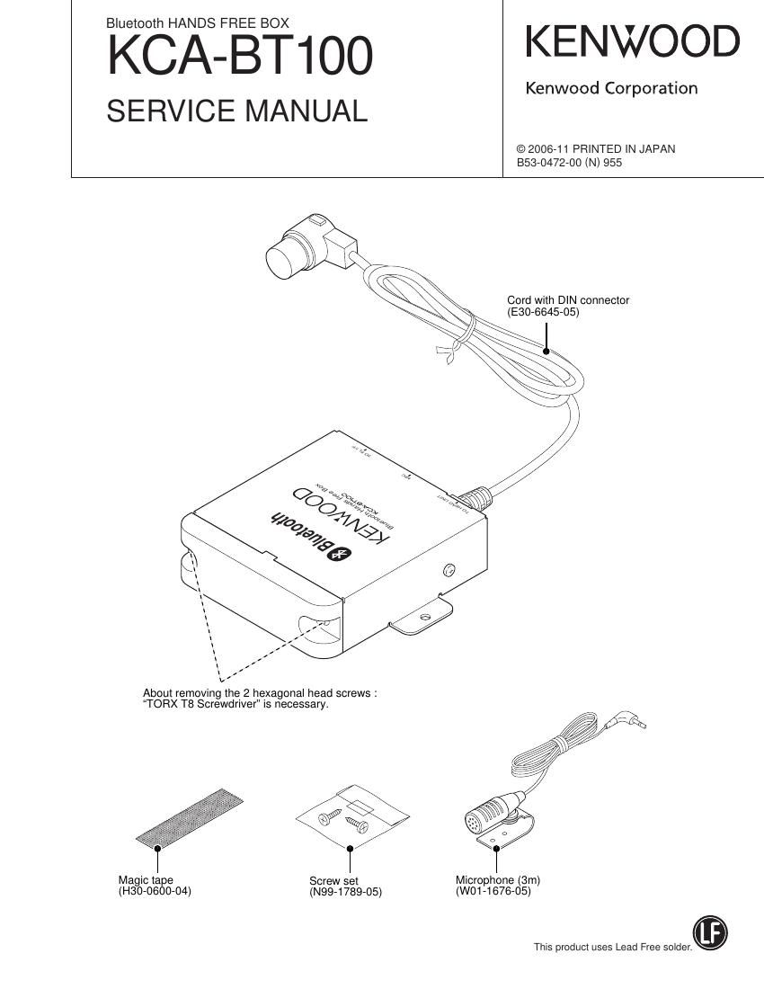 Kenwood KCABT 100 Service Manual
