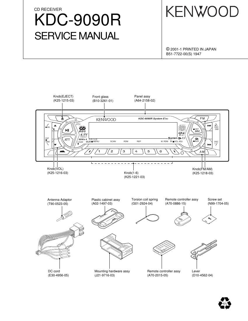 Kenwood KCD 9090 R Service Manual