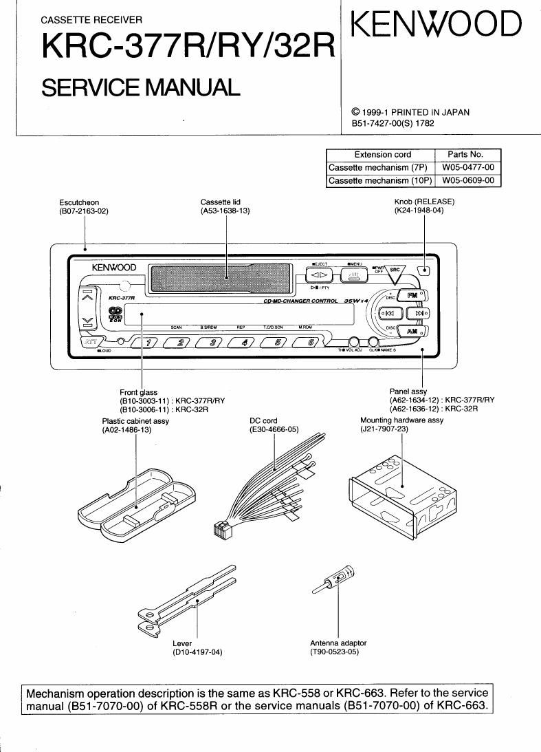 Kenwood KCR 32 R Service Manual