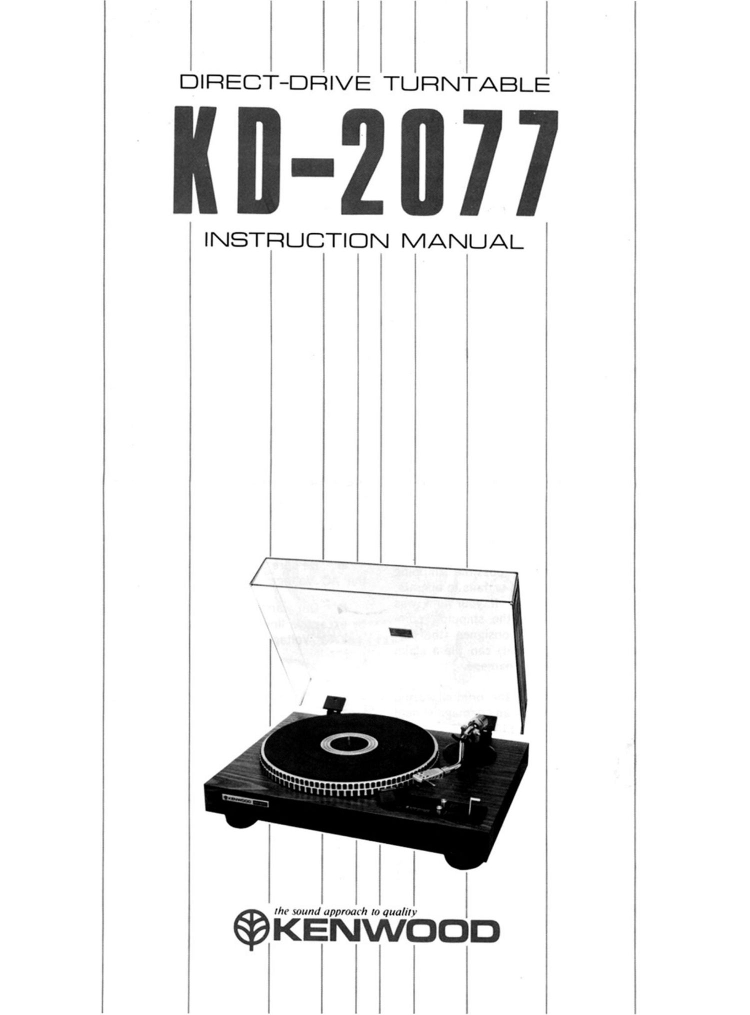 Kenwood KD 2077 Owners Manual
