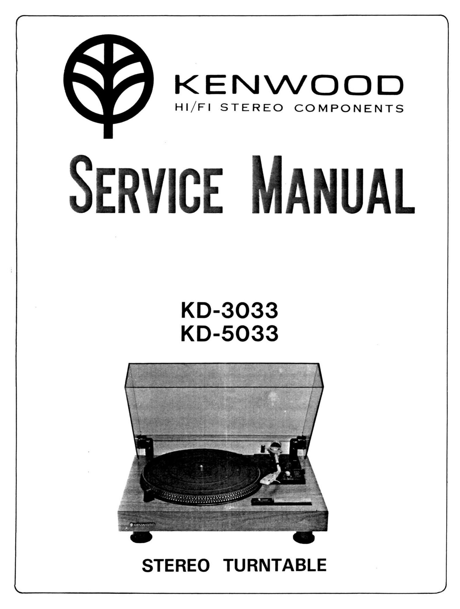 Kenwood KD 3033 Service Manual