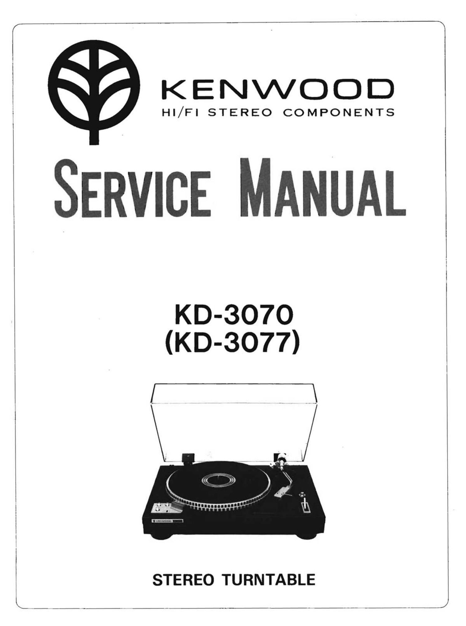 Kenwood KD 3070 Service Manual