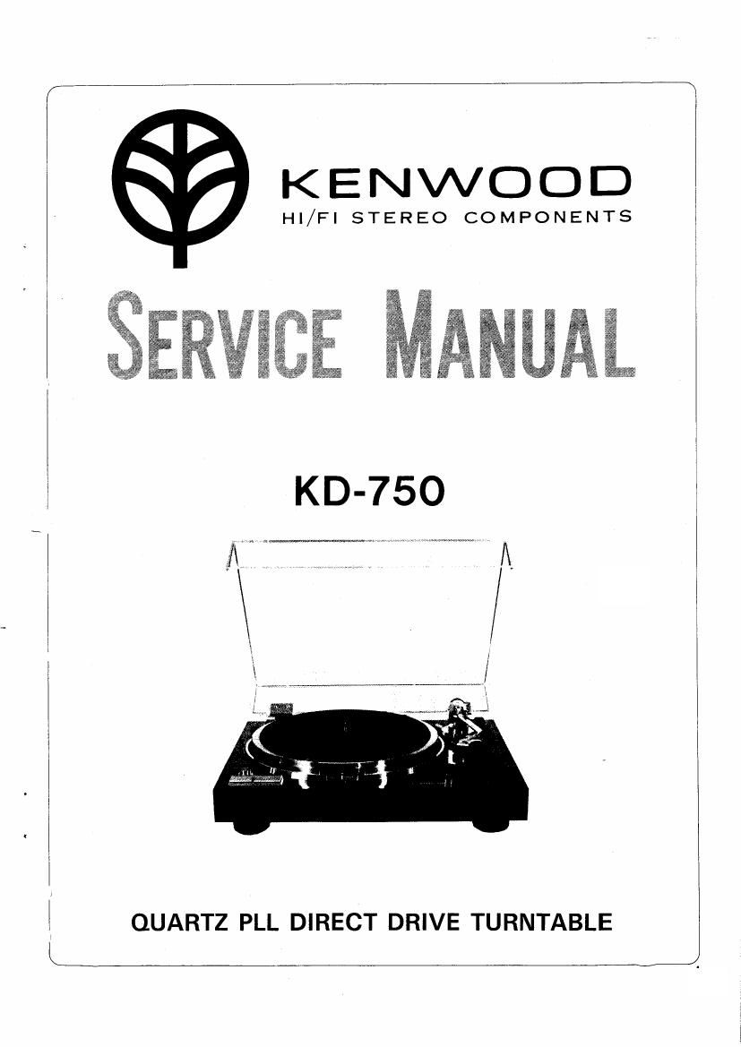 Kenwood KD 750 Service Manual