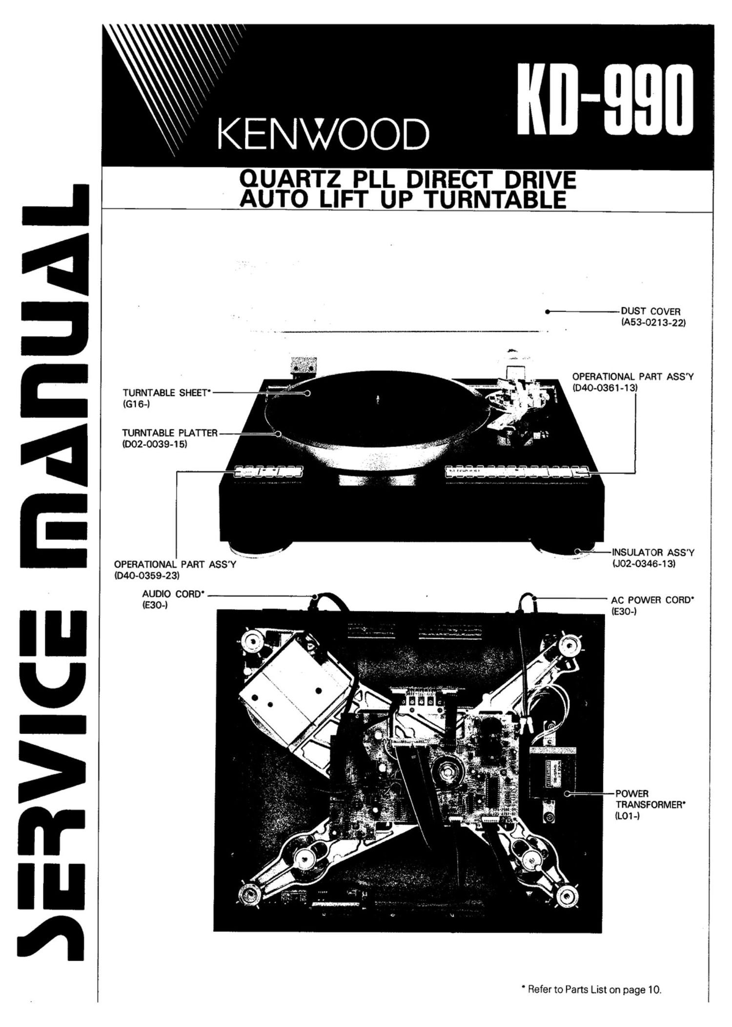 Kenwood KD 990 Service Manual