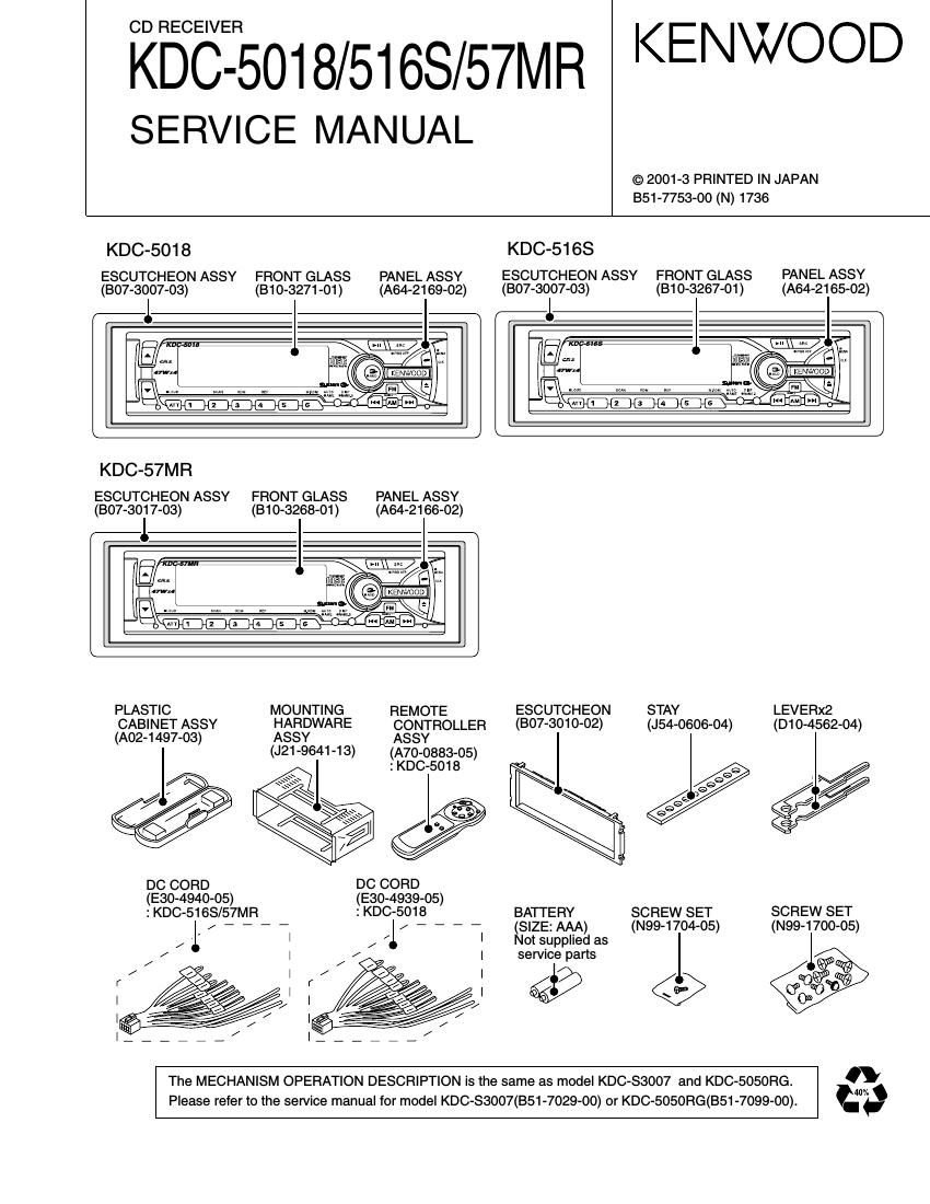 Kenwood KDC 516 S Service Manual