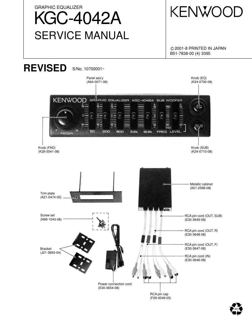 Kenwood KGC 4042 A Service Manual