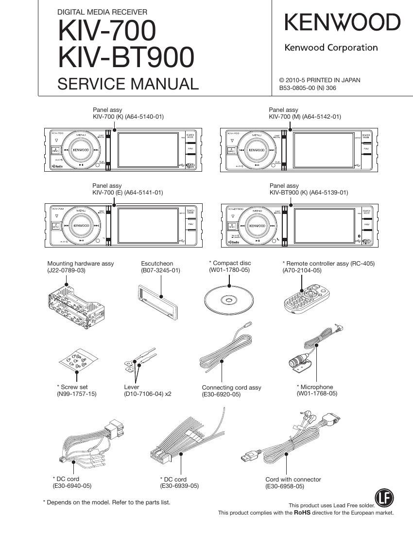 Kenwood KIV 700 Service Manual