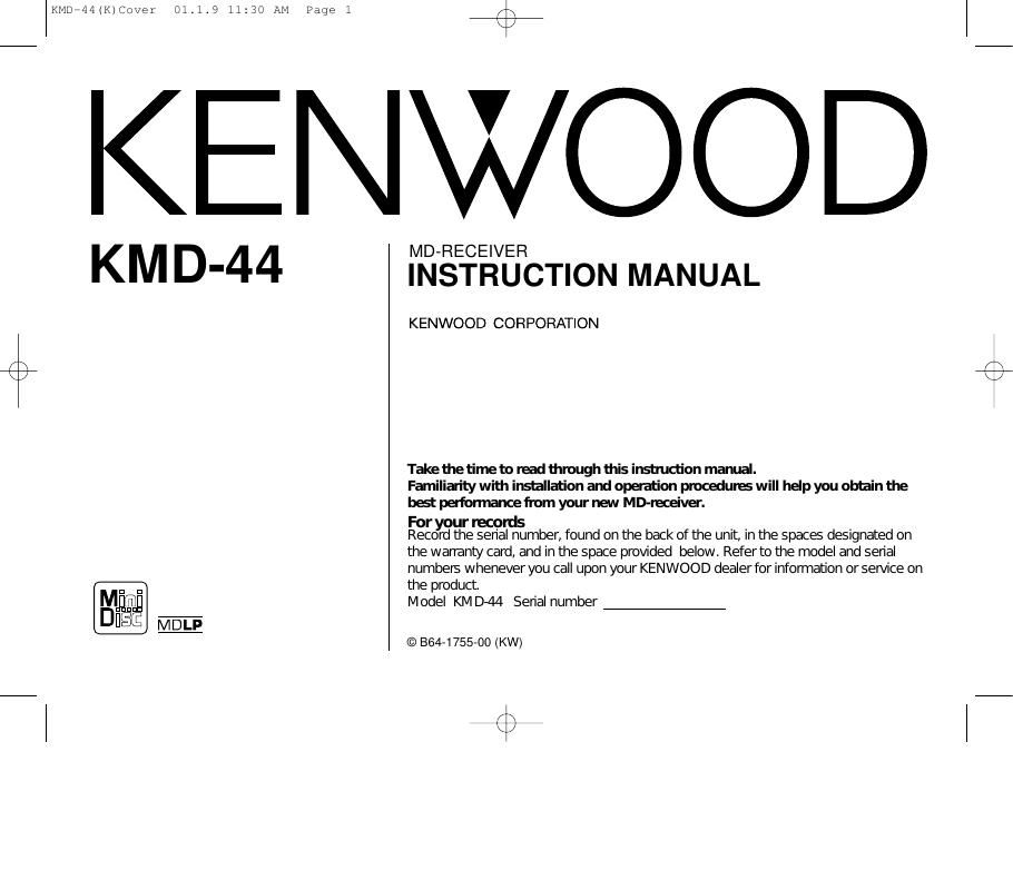 Kenwood KMD 44 Owners Manual