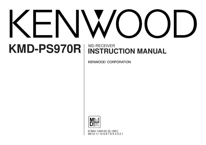 Kenwood KMDPS 970 R Owners Manual