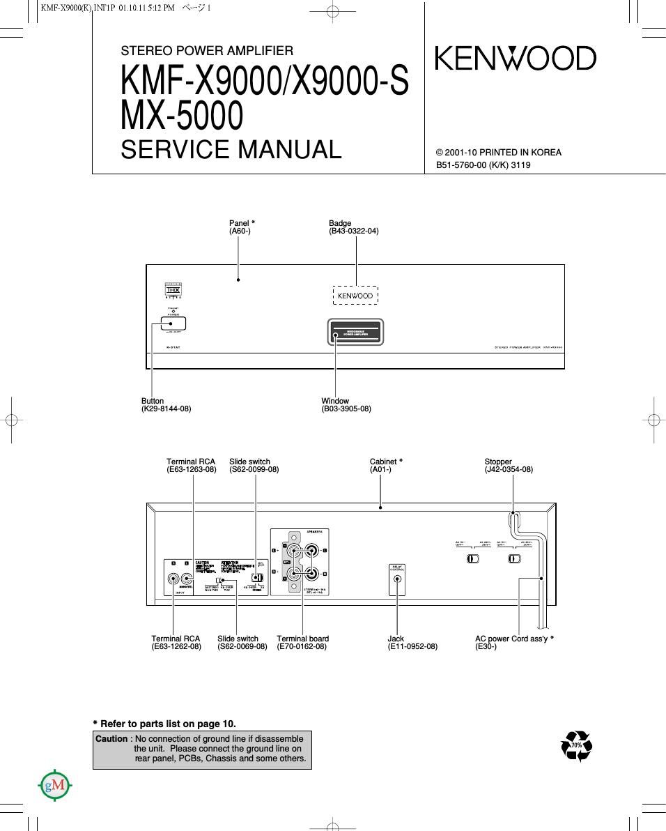 Kenwood KMFX 9000 Service Manual