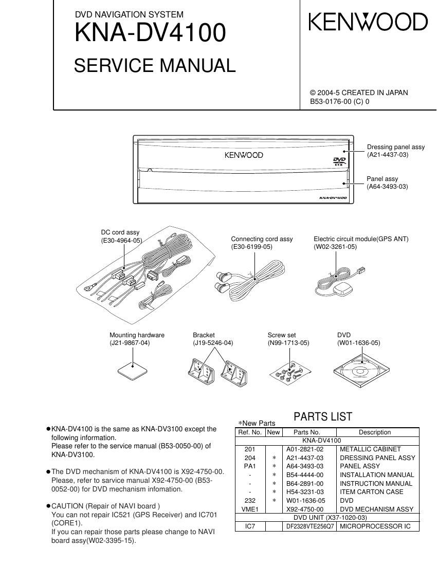 Kenwood KNADV 4100 Service Manual