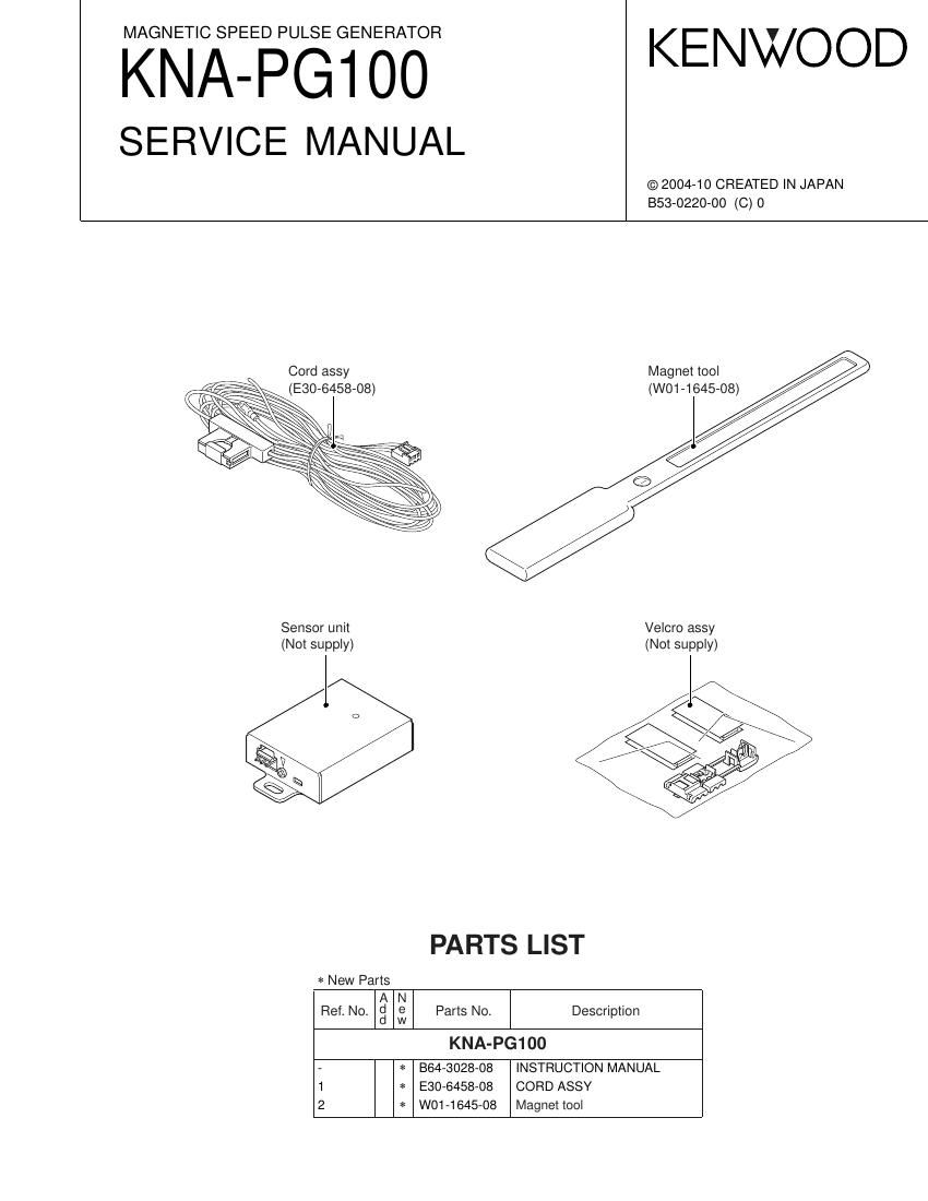 Kenwood KNAPG 100 Service Manual