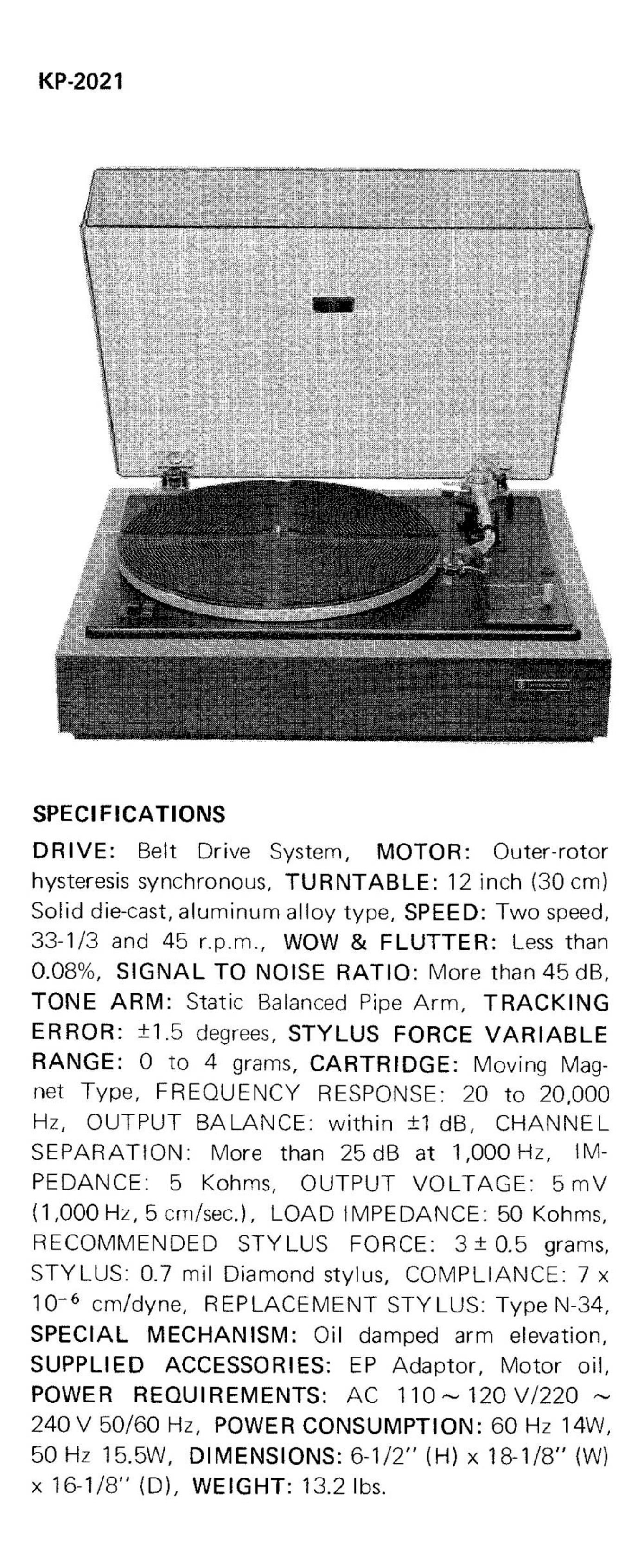 Kenwood KP 2021 Brochure