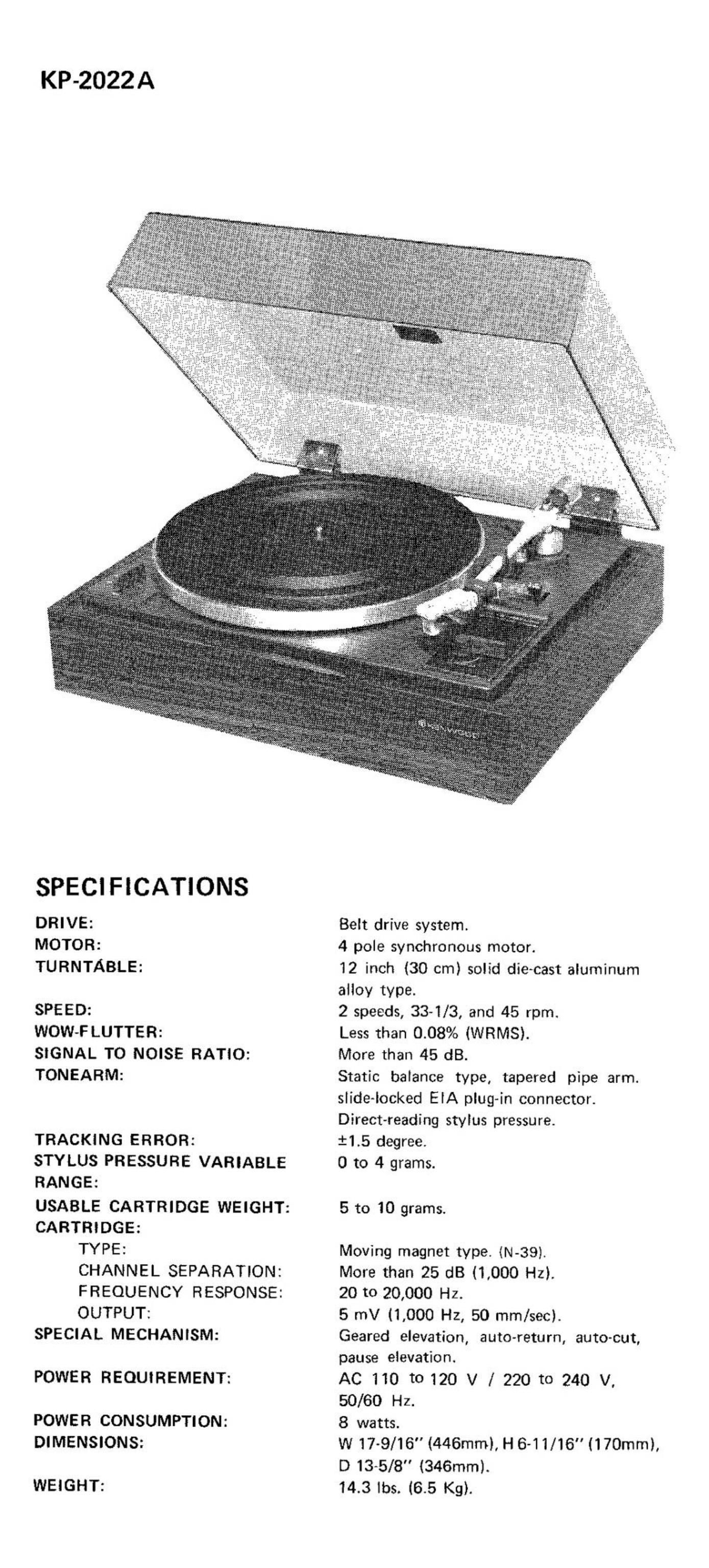 Kenwood KP 2022 A Brochure