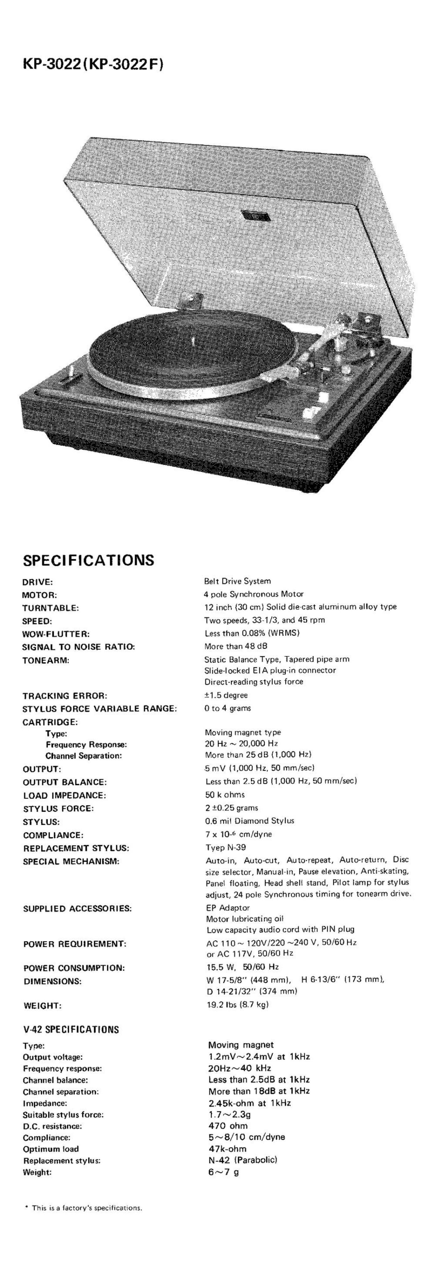 Kenwood KP 3022 Brochure