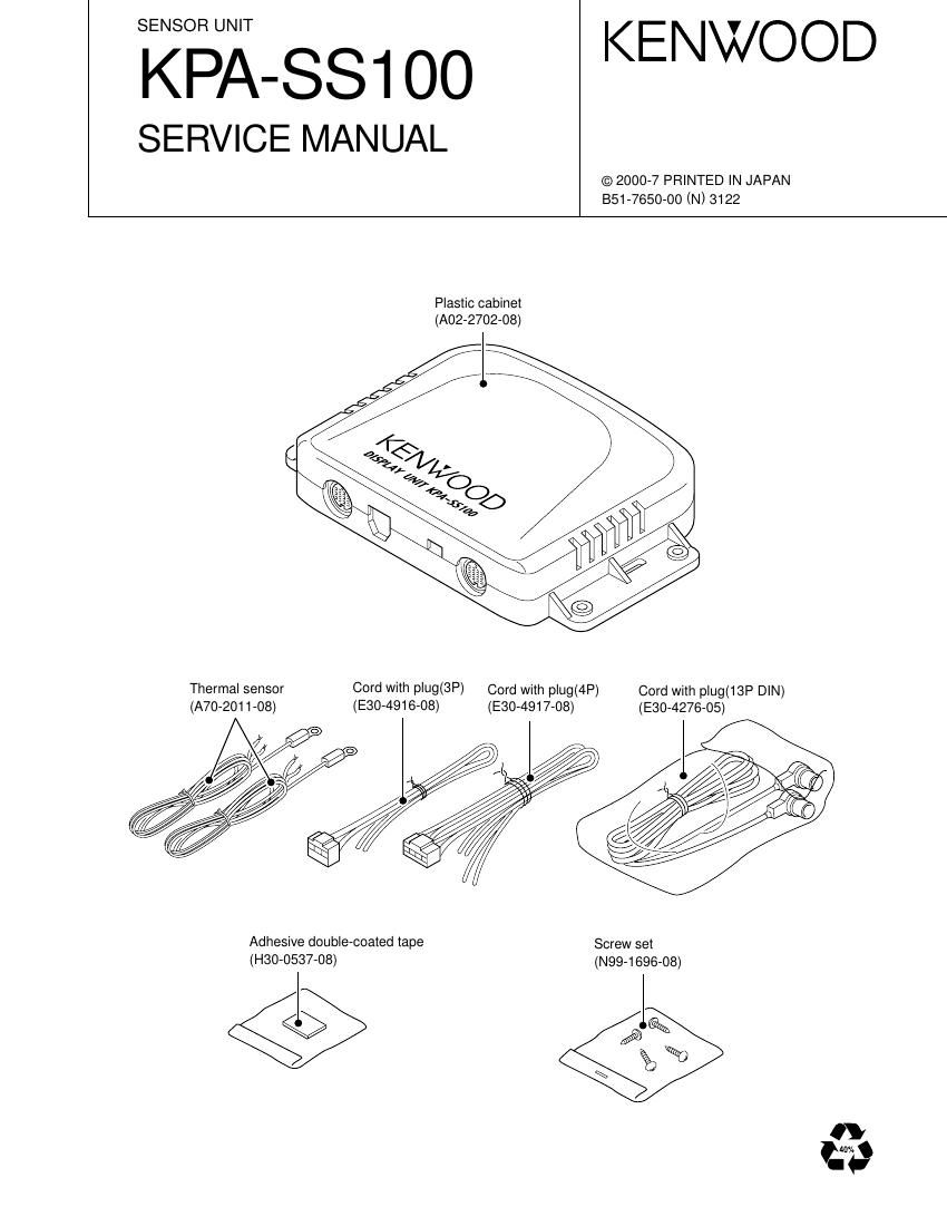 Kenwood KPASS 100 Service Manual