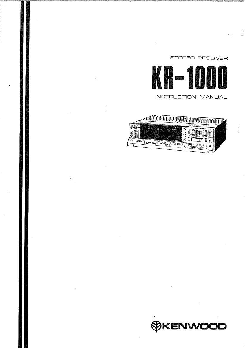 Kenwood KR 1000 Owners Manual