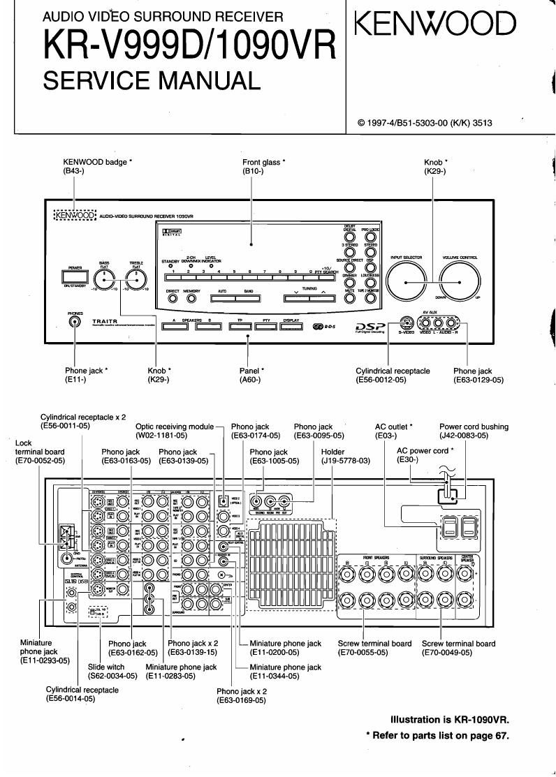 Kenwood KR 1090 VR Service Manual