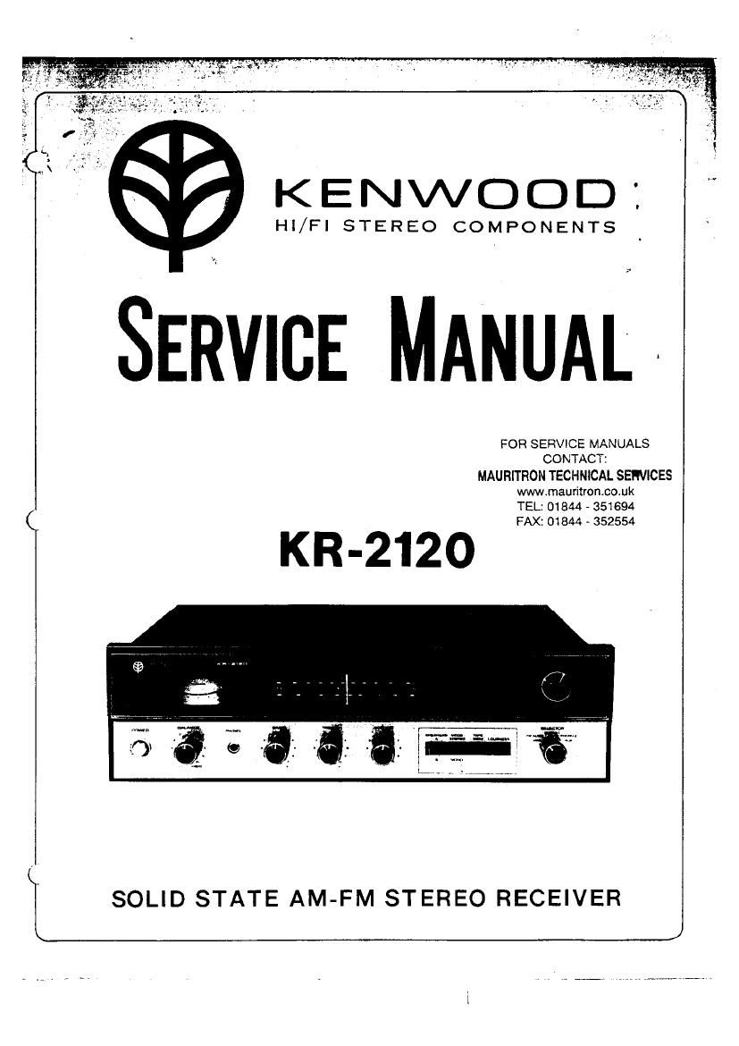 Kenwood KR 2120 Service Manual