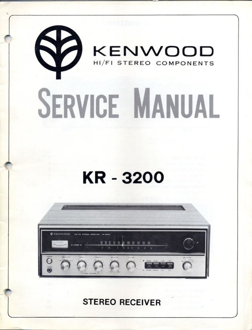 Kenwood KR 3200 Service Manual