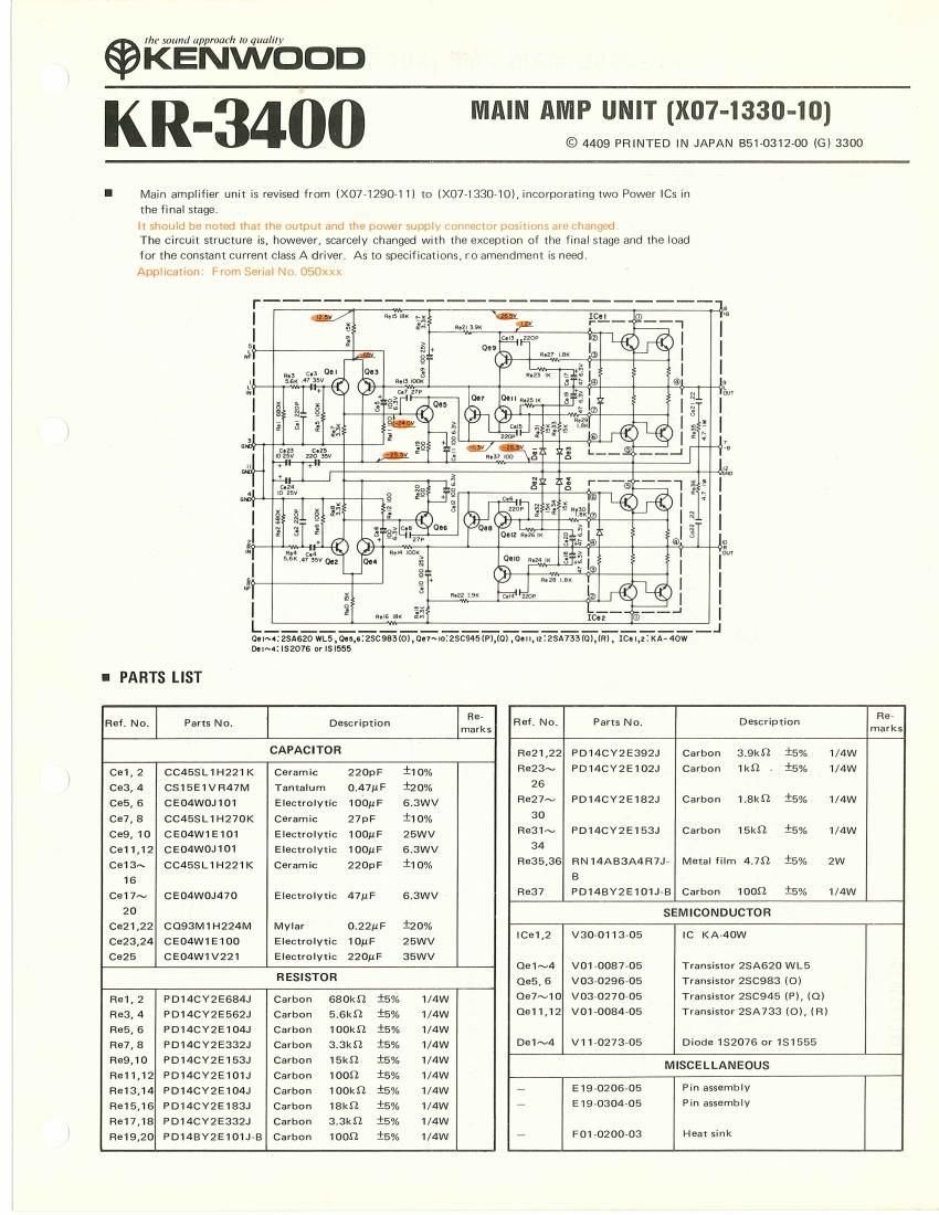 Kenwood KR 3400 Service Manual 2