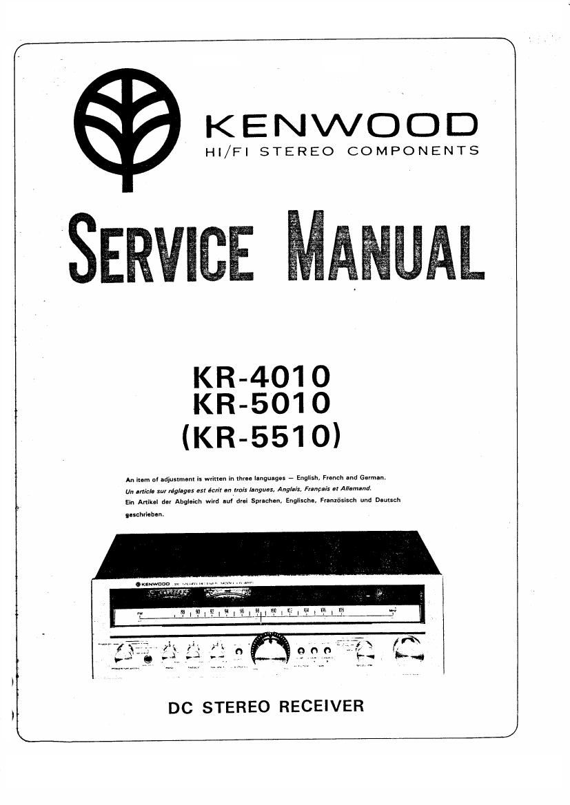 Kenwood KR 4010 5010 Service Manual