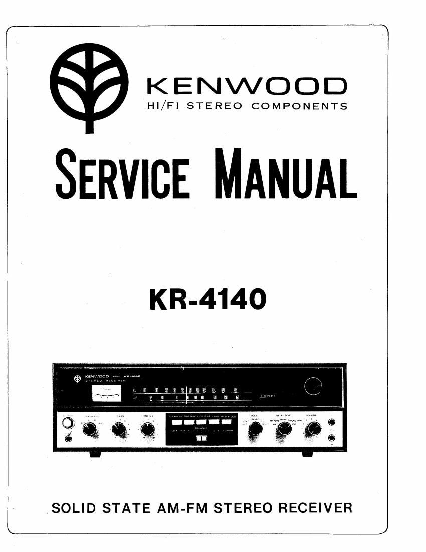 Kenwood KR 4140 Service Manual