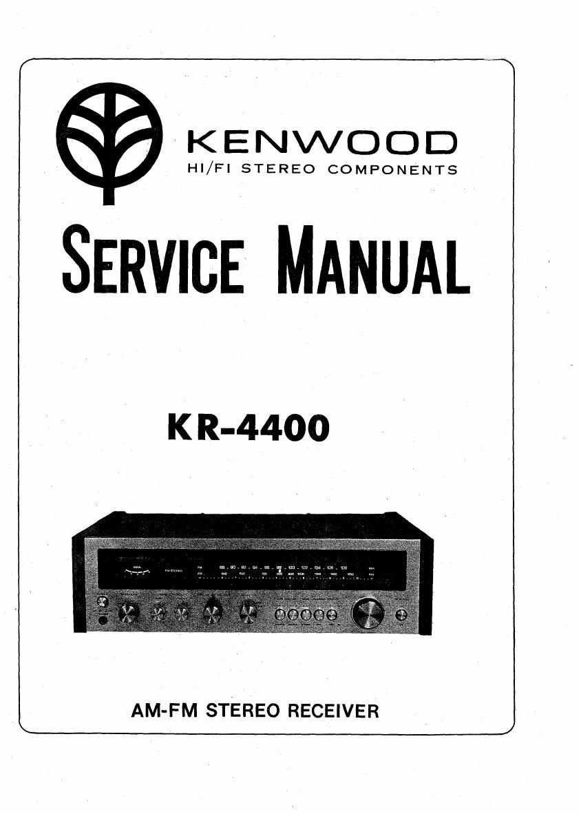 Kenwood KR 4400 Service Manual