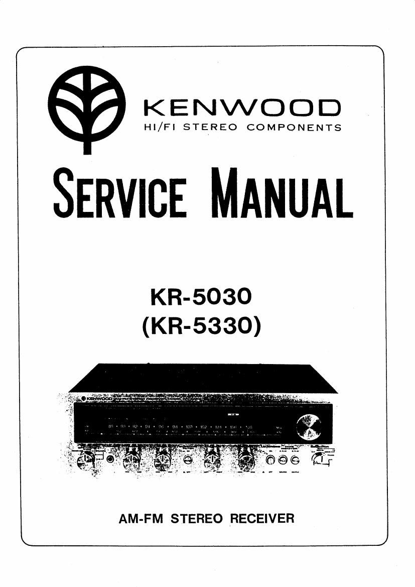 Kenwood KR 5030 Service Manual