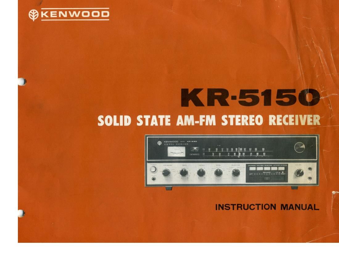 Kenwood KR 5150 Instruction Manual