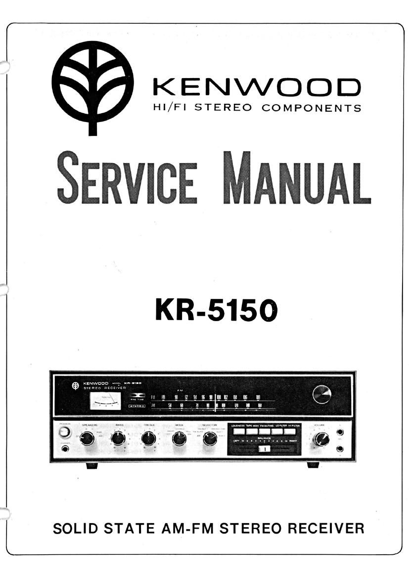 Kenwood KR 5150 Service Manual