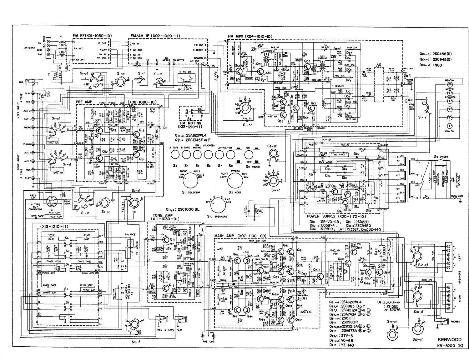 Kenwood KR 5200 Service Manual