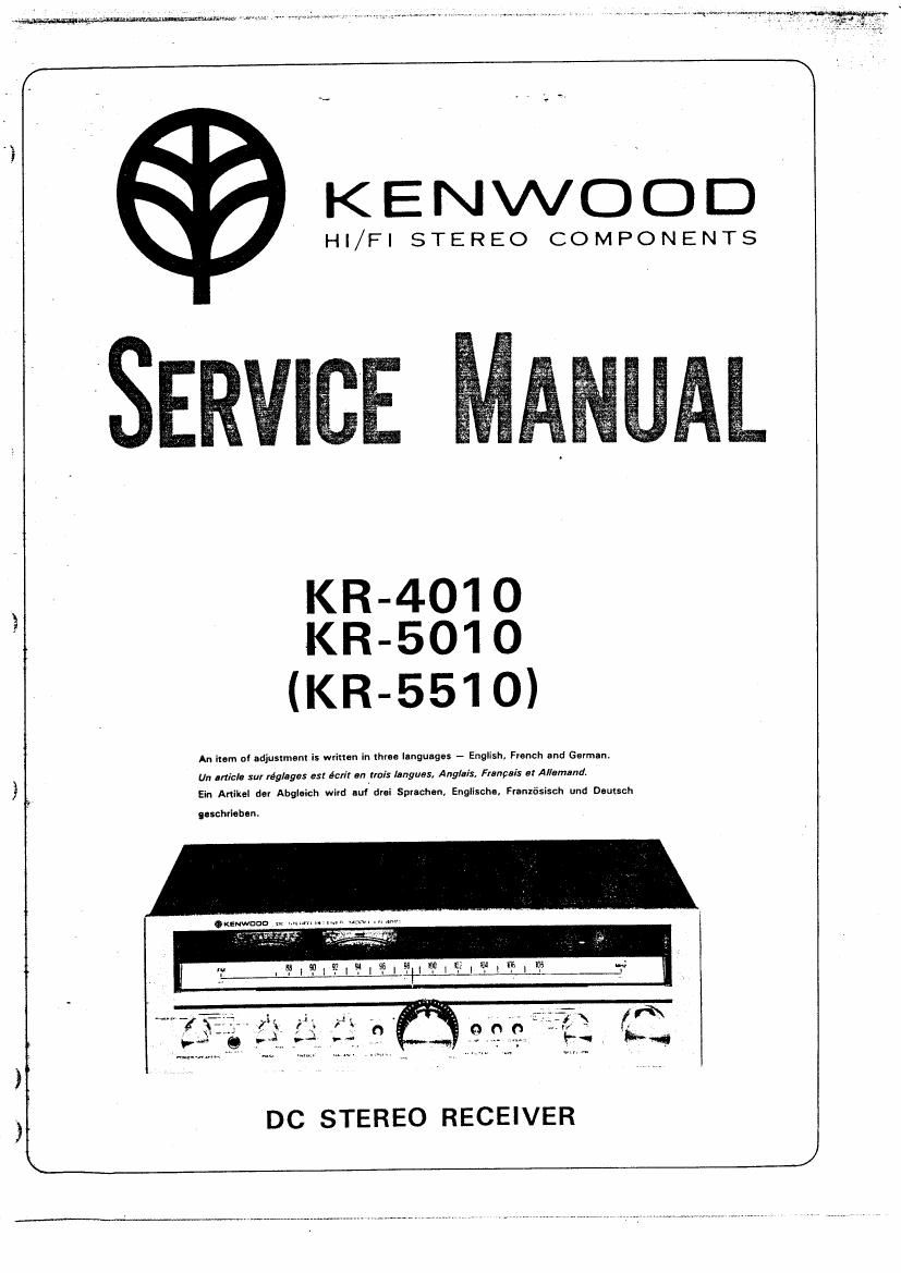Kenwood KR 5510 Service Manual