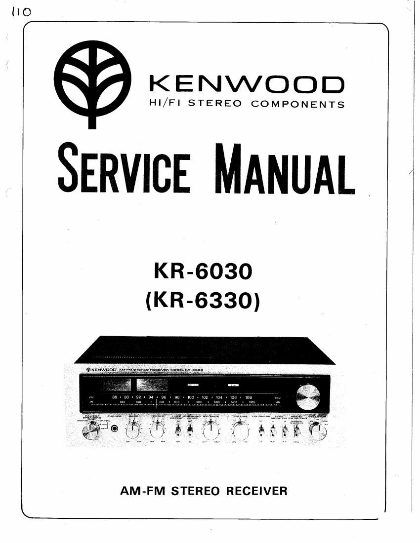 Kenwood KR 6030 Service Manual