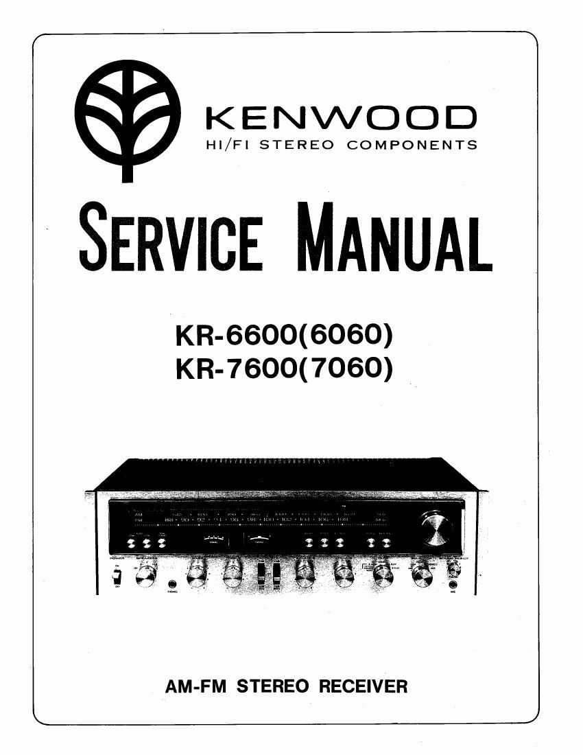 Kenwood KR 6060 Service Manual