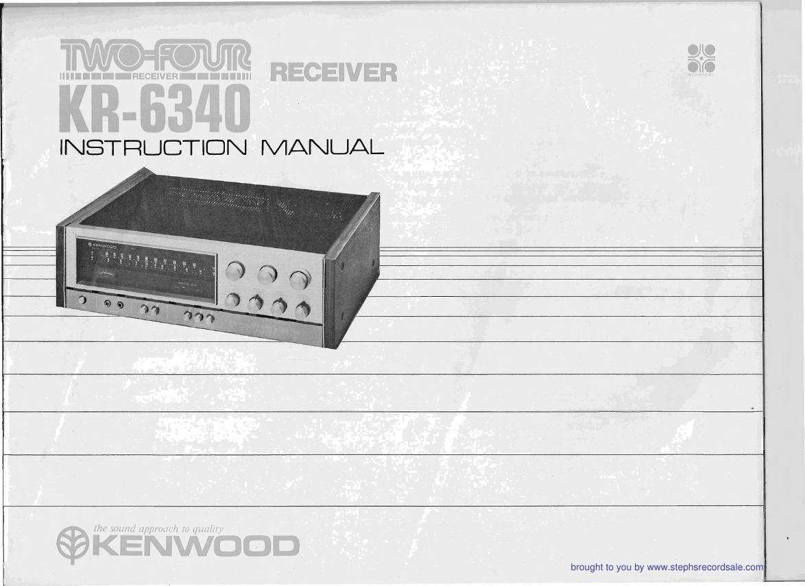 Kenwood KR 6340 Owners Manual