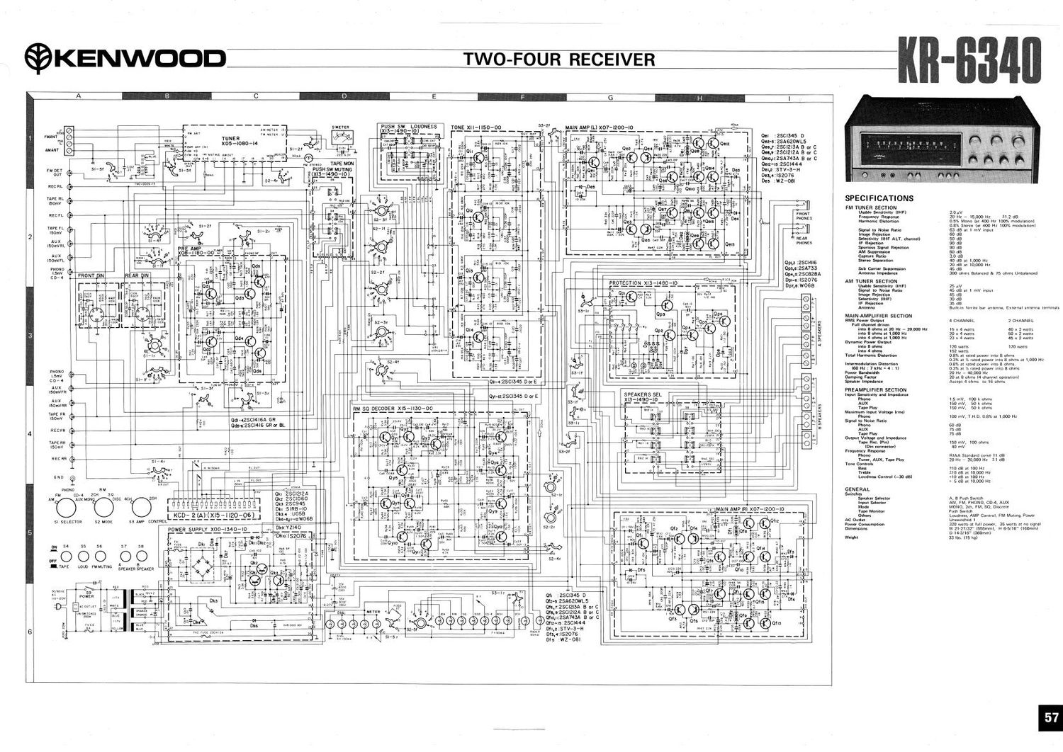 Kenwood KR 6340 Schematic