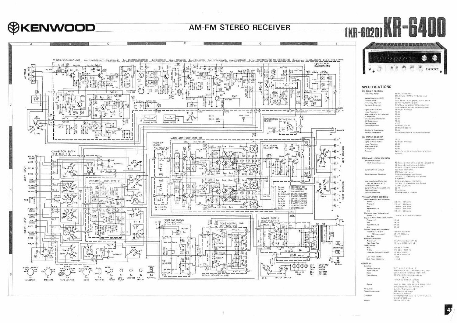 Kenwood KR 6400 Schematic