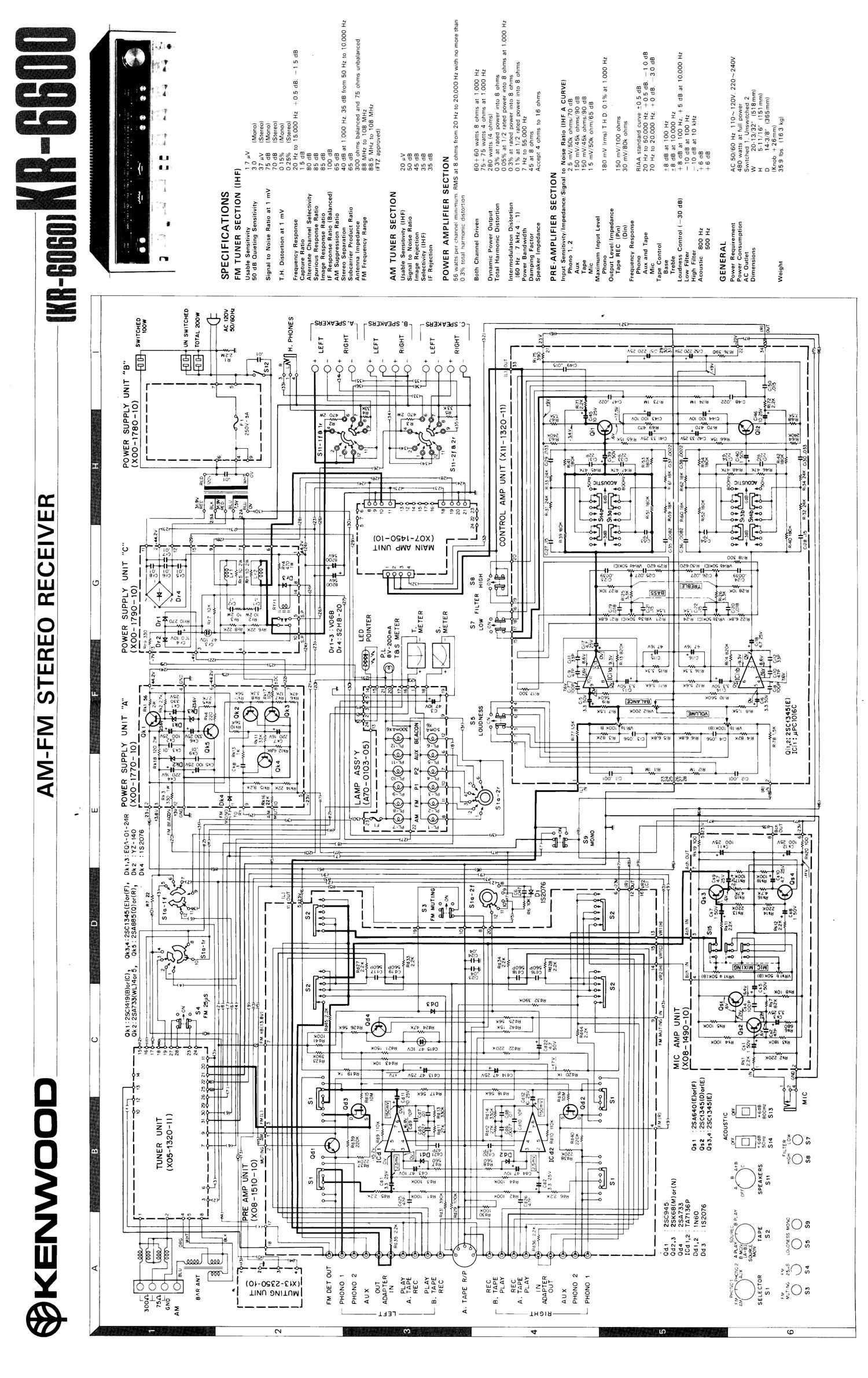 Kenwood KR 6600 Schematic