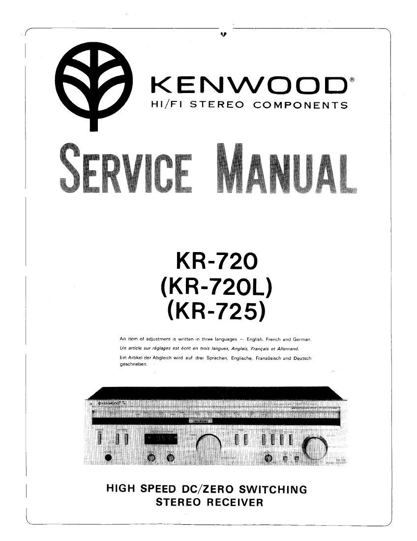 Kenwood KR 720 L Service Manual