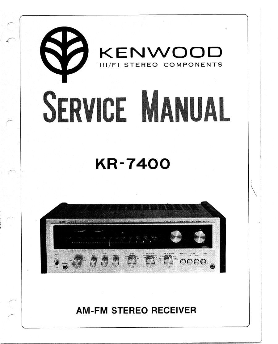 Kenwood KR 7400 Service Manual