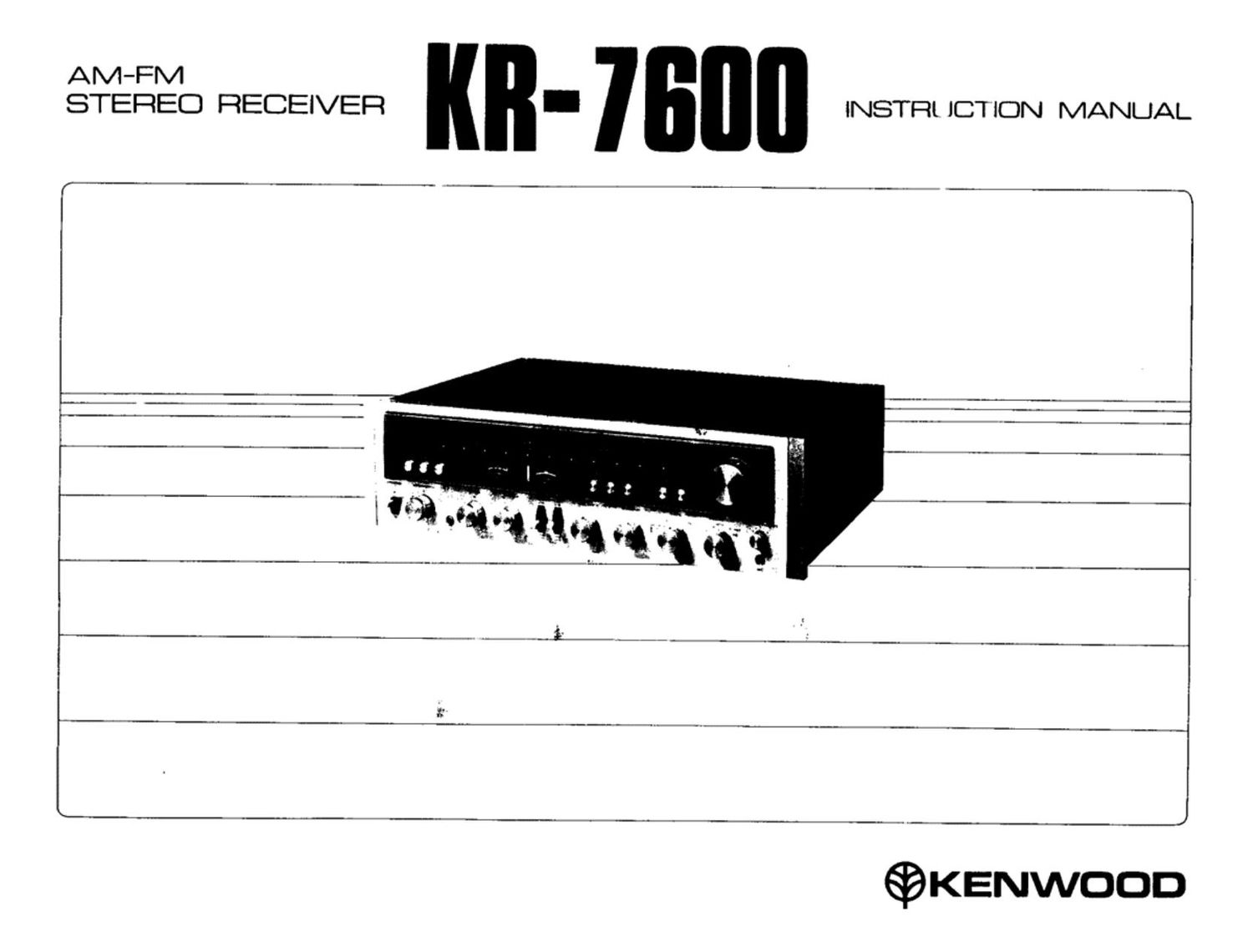 Kenwood KR 7600 Owners Manual