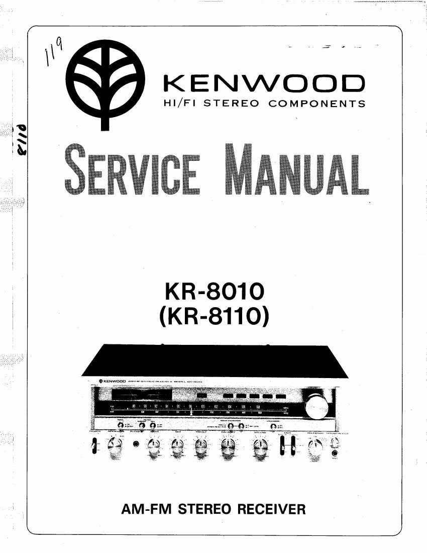 Kenwood KR 8010 8110 Service Manual