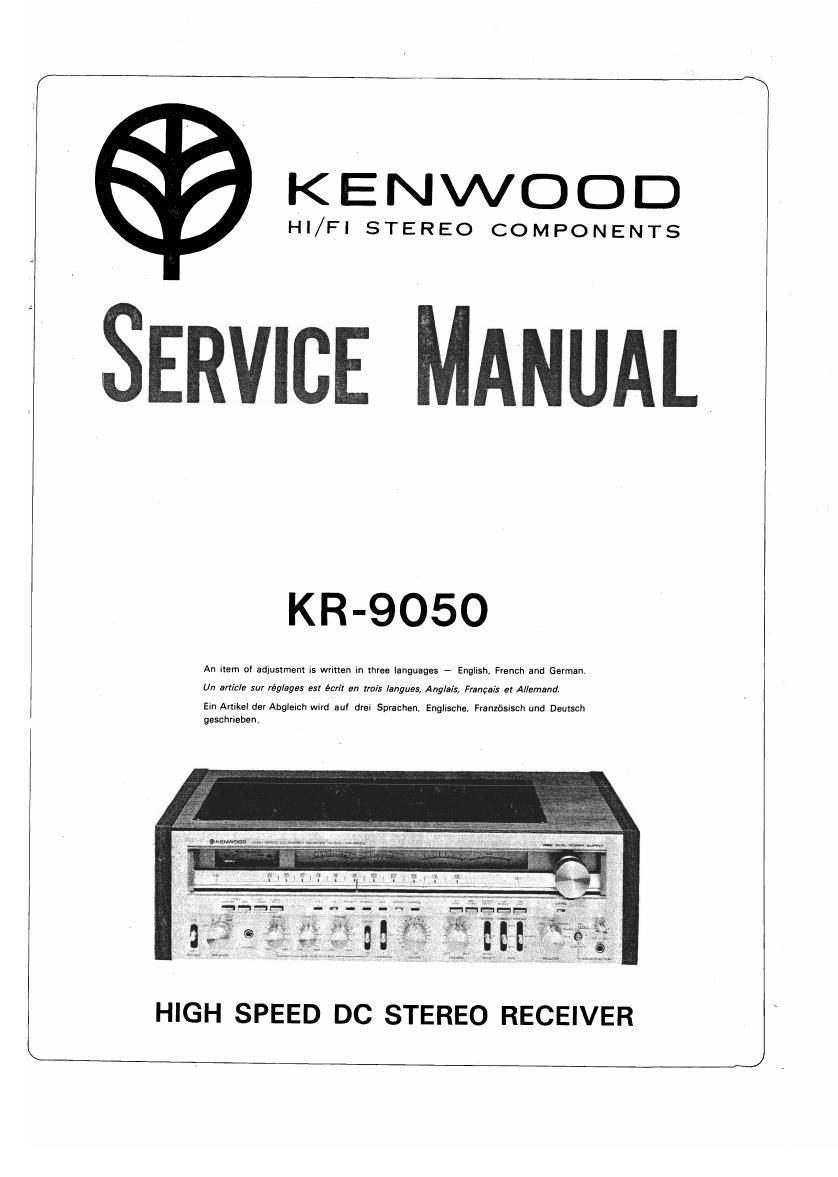 Kenwood KR 9050 Service Manual