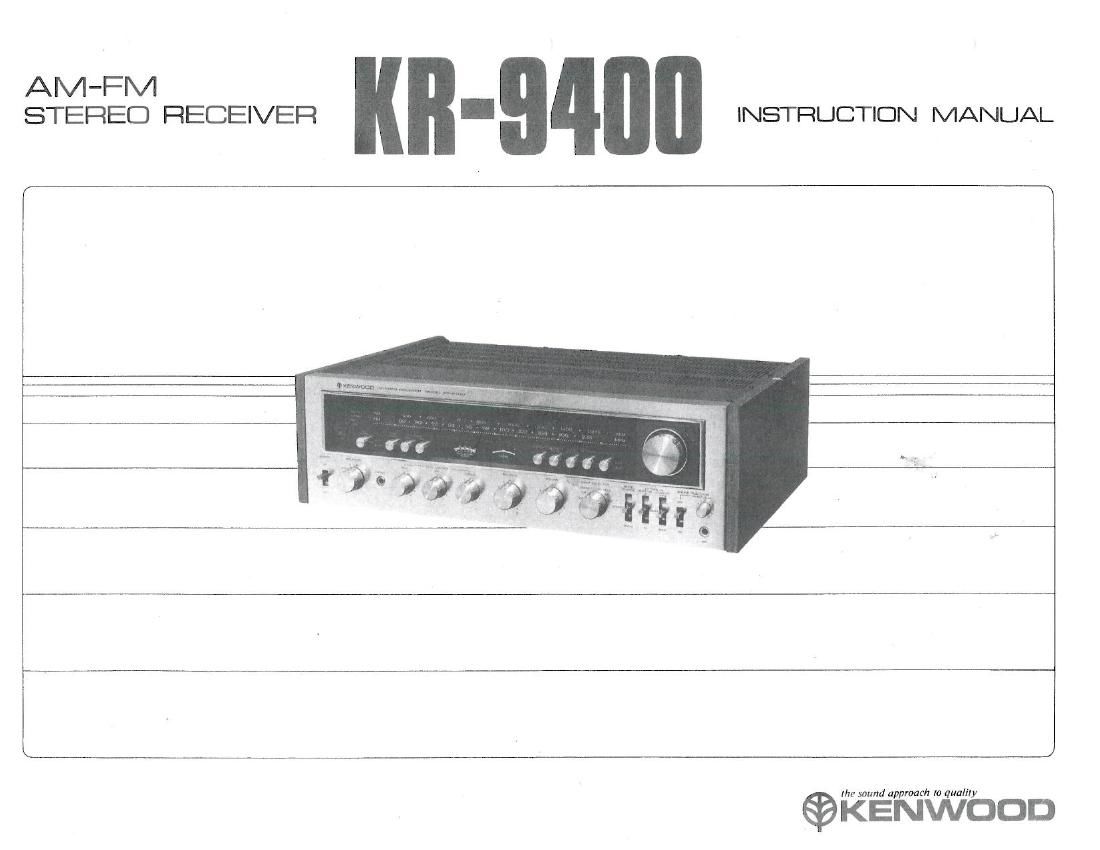 Kenwood KR 9400 Owners Manual