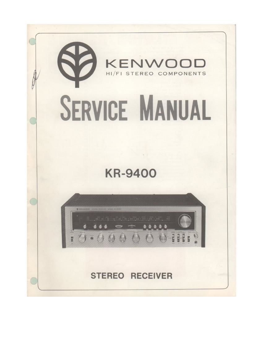 Kenwood KR 9400 Service Manual