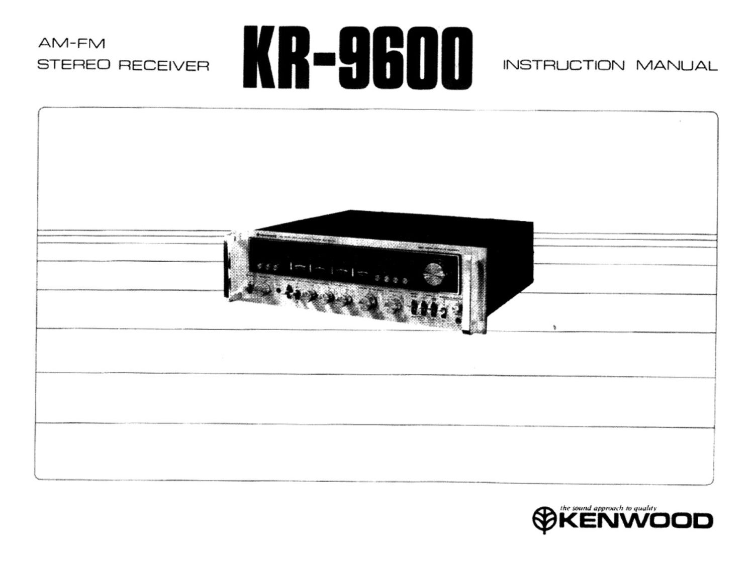 Kenwood KR 9600 Owners Manual
